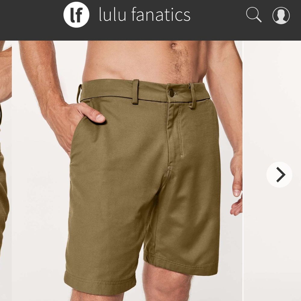 Lululemon Commission Short 9" Sz 40 Artifact Tan Golf Business Casual Preppy M58